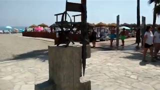 NERJA SPAIN AUGUST 2018 A walk on playa burriana beach [upl. by Yeargain248]