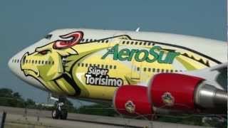 BOEING B744 AEROSUR SUPER TORISIMO LANDING BOLOGNA [upl. by Beatrisa]