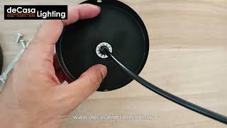 Decasa Lighting  How to install single base  holder ASBBKE27 [upl. by Seidnac590]