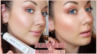 GLOWY SKIN TUTORIAL  VIEVE SKIN DEW  FIRST IMPRESSIONS [upl. by Spalla]