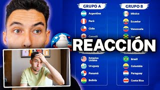 REACCIONANDO a MI PREDICCIÓN de GRUPOS de la COPA AMERICA 2024 [upl. by Adroj]