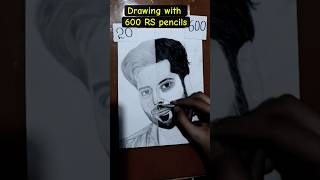 Drawing with 600 Rs PencilsFahad Mustafa Drawing🔥Part 2ytshorts fahadmustafa [upl. by Gratt341]