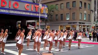 Christmas in August The Rockettes performing on Sixth Avenue NYC this morning [upl. by Gnilrac]