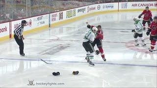 Antoine Roussel vs Micheal Ferland Nov 10 2016 [upl. by Ribak]