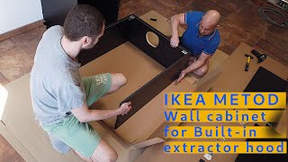 IKEA METOD Wall cabinet frame for UNDERVERK  UTDRAG 80  60 cm Builtin extractor hood application [upl. by Cheston720]