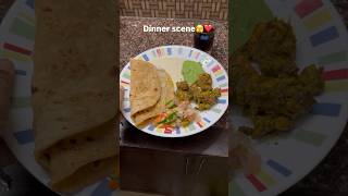 Dinner scene🫣✨youtubeshorts trending chicken chapathi dinner food [upl. by Irrep679]