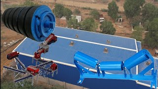 conveyorroller idler rollerrullipullercrusherweldinghindustan india throughing roller [upl. by Anirdna812]