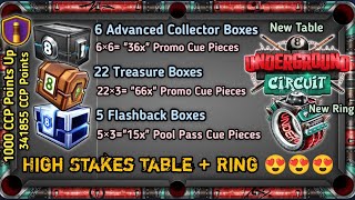 8 Ball Pool quotUnderground Circuitquot New Table  Ring 💍  33 High Stakes Table Boxes  117 Cue Pieces 😍 [upl. by Gadmon]