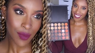 Morphe 35O Eyeshadow Palette Tutorial  Jackie Aina [upl. by Eignat]