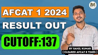 AFCAT 1 2024 RESULT OUT [upl. by Grati]