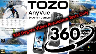 360 Degree Video Portions  TOZO AnyVue 30quot 360 Action Camera Review 🎥 [upl. by Anaud]