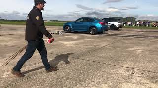 Range Rover SVR VS BMW X6M Drag Race [upl. by Wesle366]