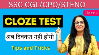 Cloze Test For SSC CGL  CPO  Steno  Part  2  Best Strategy  Tips amp Tricks  By Rani Maam [upl. by Eve155]