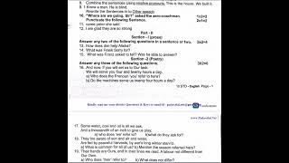 10th English 2nd Mid Term Test 2022 Original Question Paper Tirupattur District [upl. by Ellenet868]