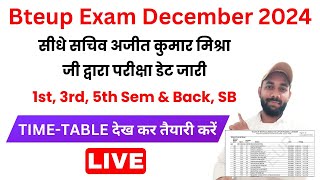 Big Update🔥Bteup Exam Final Date OUT Dec 2024  Bteup Odd Semester Exam Date 2024 Bteup Latest News [upl. by Venola]