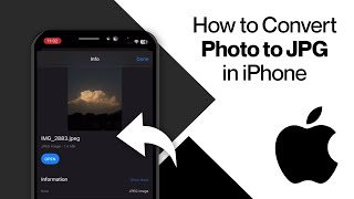 How to Convert Photo to JPG in iPhone  2024 Full Guide [upl. by Yasui]