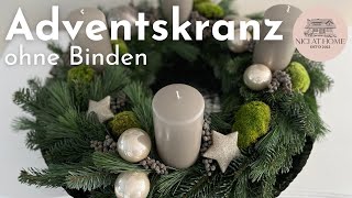 Adventskranz selber machen 🌲Einfach ohne Binden🌲DIY [upl. by Rozek]