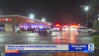 3 hospitalized after shooting at restaurant in Orange County [upl. by Allbee]