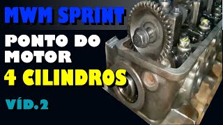 PONTO DO MOTOR 4 CILINDROS MWM SPRINT VÍDEO 2 [upl. by Nuajed169]