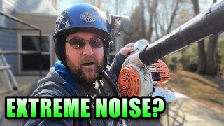 The most extreme noise test I could find for testing out Clarity Vx silencing a leaf blower [upl. by Seidler92]