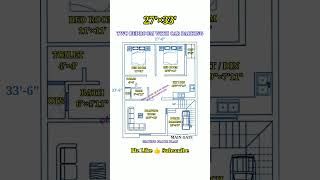 27×33 HOUSE PLAN 🏡 27×33 HOME DESIGN 🏡 2BHK WITH PARKING HOUSE 🏡 shorts houseplan homeplan [upl. by Evetta]