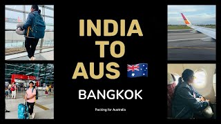 India 🇮🇳 to Australia 🇦🇺  Jabalpur Delhi  Bangkok  Varshapatel2617  Police  Travel [upl. by Columbine]