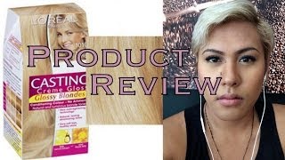 Product Review Loreal Paris Casting Creme Gloss 1010 Very Light Iced Blonde [upl. by Cahilly783]