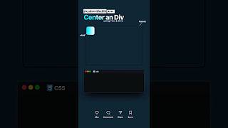 Center An Div Using Flex amp Grid coading shorts shortsfeed shortvideo short htmlcssjavascript [upl. by Tamberg]