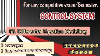 Differential Equation Modelling  Control System [upl. by Stryker787]