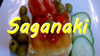 Saganaki panierter Schafs oder Hirtenkäse Salat Vorspeise [upl. by Menendez]