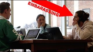 BLASTING EMBARRASSING SONGS IN THE LIBRARY PRANK [upl. by Salokcin]