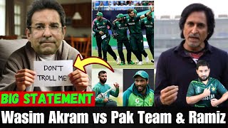 Pakistan vs Australia Related Statement Wasim Akram and Rameez Raja [upl. by Lock]