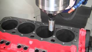 Combo 5axis CNC Cylinder Head amp Block Machining center The CENTROID A560 PortBlock [upl. by Rama]