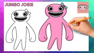 How To Draw Jumbo Josie  Garten of Banban 4  Easy Step By Step Drawing Tutorial [upl. by Dorey147]