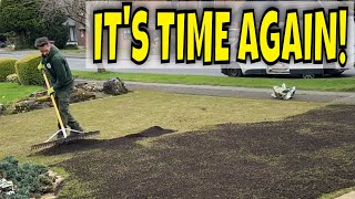 Finally We Start SPRING Lawn Renovations Heres How To FIX An OLD LAWN [upl. by Amerigo]