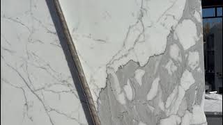 Wonderful Calacatta Gold Extra marble Slabs 20mm thick 34 inches [upl. by Bryan]