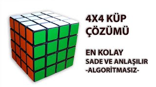 4x4 Rubik Küp Nasıl Çözülür  Zeka Küpü Nasıl Çözülür  Yapılır  Yavaş ve Sade Anlatım  Rubiks [upl. by Ardella]