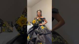 Quinceañera Charra 🇲🇽 dress texas mexico love fashion usa california quincedress fyp 🖤🌻 [upl. by Stern]