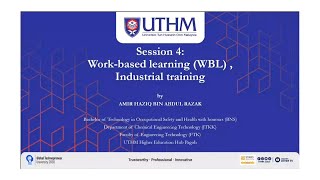 Session 4 Workbased learning WBL Industrial Training [upl. by Cavanagh]