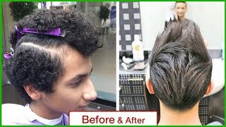 HAIR STRAIGHTENING FOR SHORT HAIR★HAIR TRANSFORMATION★MENS HAIRCUT amp HAIRSTYLE★HAIR TUTORIAL✔️ [upl. by Ailey884]