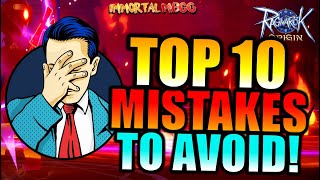 AVOID THESE 10 MISTAKES I DID EARLY  RAGNAROK ORIGIN [upl. by Ahsytal]