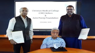 Azim Premji Foundation to support CMC Vellore with Rs 500 crore grant [upl. by Alohcin]