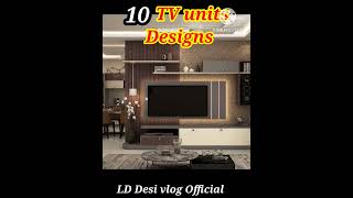 10 Latest Tv unit design 10 Tv unit design idea l tvunitdesign tvunit [upl. by Sidnala]