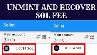 HOW TO UNMINT A TOKEN AND RECOVER MINTING SOL FEE IN SOLLET WALLET  Simple step by step guide [upl. by Valenza]