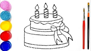 how to draw cake l cake drawing l easy cake drawing for kids l draw a cake l easy drawing l drawing🍰 [upl. by Naples]