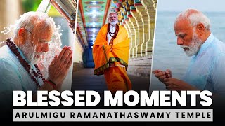 PM Modi prays for 140 crore Indians at Arulmigu Ramanathaswamy Temple in Tamil Nadu [upl. by Adnuhsar]