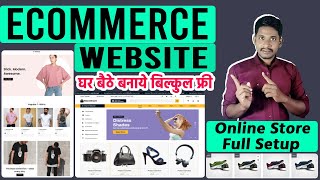 How to Create a FREE eCommerce Website with WordPress  Online Store Kaise Khole  Woocommerce Setup [upl. by Nilatak]