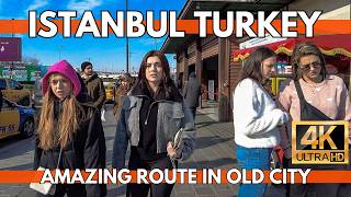 ISTANBUL TURKEY OLD CITY WONDERFUL ROUTE EMINONU BAZAAR TO KARAKOY 4K ULTRA HD WALKING TOUR 2024 [upl. by Yentuoc]