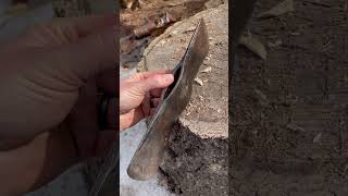 Amazing sound of old American steel  Puget Sound Pattern Axe Head axe asmrsounds stumptownaxes [upl. by Enaed]