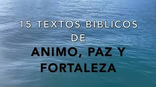 15 TEXTOS BIBLICOS DE ANIMO PAZ Y FORTALEZA [upl. by Linell]